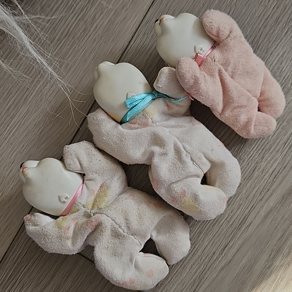 Vintage 90s Puppy Surprise Mom & 3 Babies *Different Breeds - Picture 3 of 11